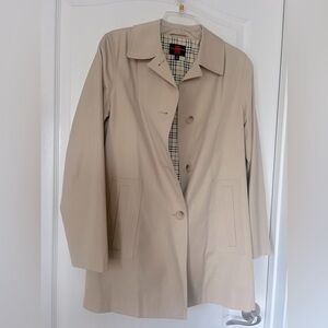 Ladies Gallery tan overcoat/ trench-coat size small